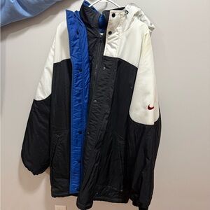 Nike Men's Black, White, and Blue Performance Jacket